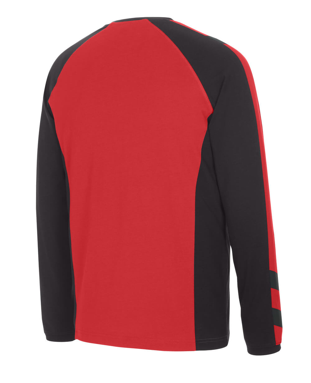 MASCOT® UNIQUE T-Shirt, Langarm »Bielefeld« Gr. 2XL, rot/schwarz - erhältlich bei ✭ HUG Technik ✓