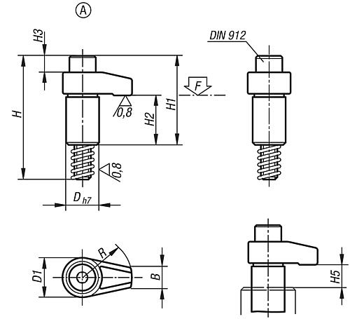 Spannhaken D=20, Form: A, geschliffen - K0014.110030 - direkt von HUG Technik ✓