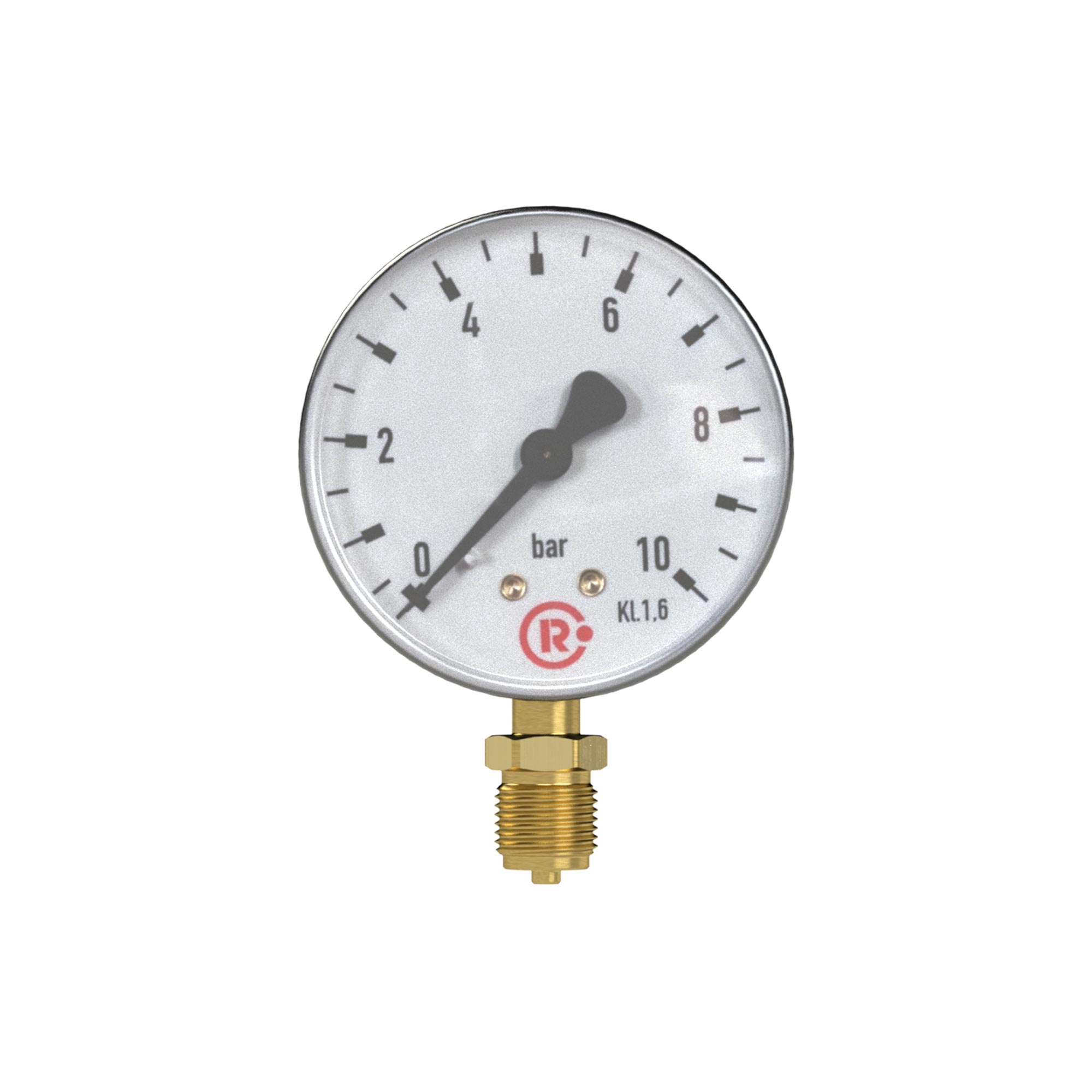Standardmanometer, Stahlblech, G 1/2 unten, 0 - 16,0 bar, Ø 160 - erhältlich bei ♡ HUG Technik ✓