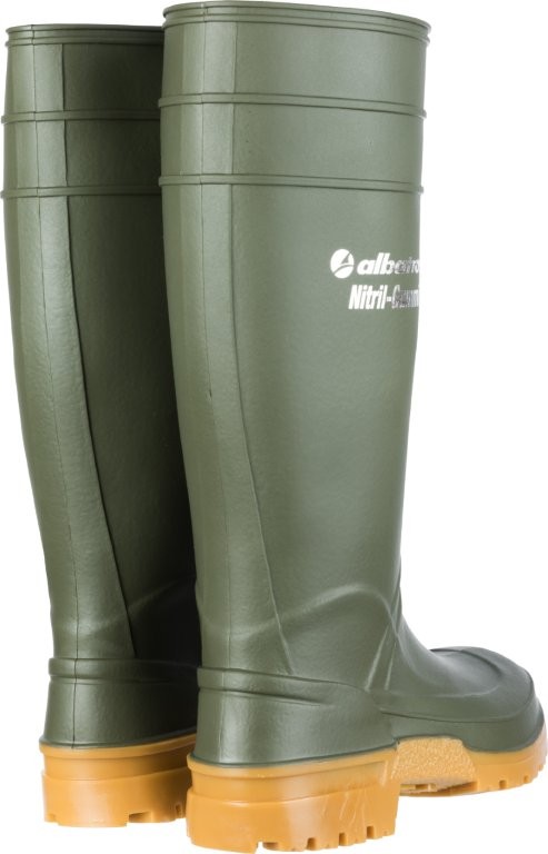 Albatros GUARDIAN HIGH GREEN Nitrilgummistiefel Paar hinten.