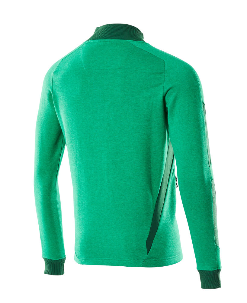 MASCOT® ACCELERATE Sweatshirt mit Reißverschluss  Gr. 2XL/ONE, grasgrün/grün - bei HUG Technik ♡