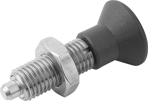 Arretierbolzen Gr.0 M08x1, Form: H Edelstahl, gehärtet, D=4 - K0343.02004 - erhältlich bei ✭ HUG Technik ✓