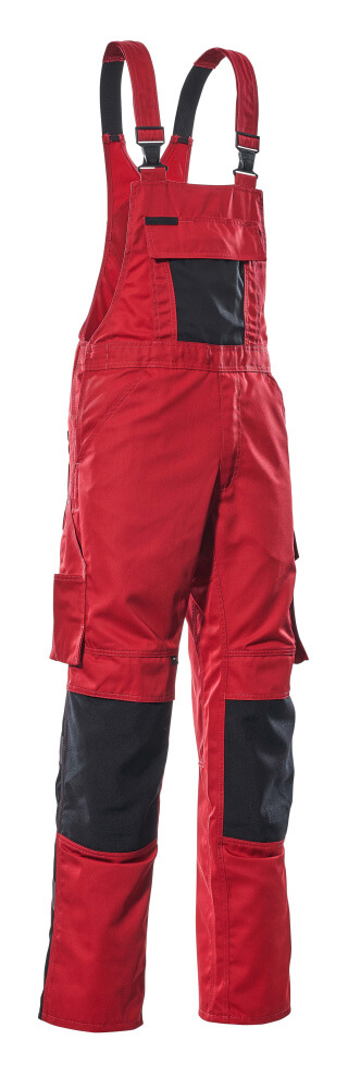 MASCOT® UNIQUE Latzhose mit Knietaschen »Augsburg« Gr. 76/C46, rot/schwarz - kommt direkt von HUG Technik 😊