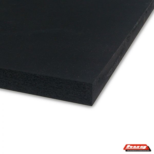 Zellkautschuk-Platte (Zellgummi) schwarz  EPDM - bei HUG Technik ☆