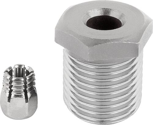 Positionierbuchse für Zustandssensor, D=3, M10X1, Form:B mit Gewinde und Bund, Edelstahl 1.4034 gehärtet Und - K1840.1203101
