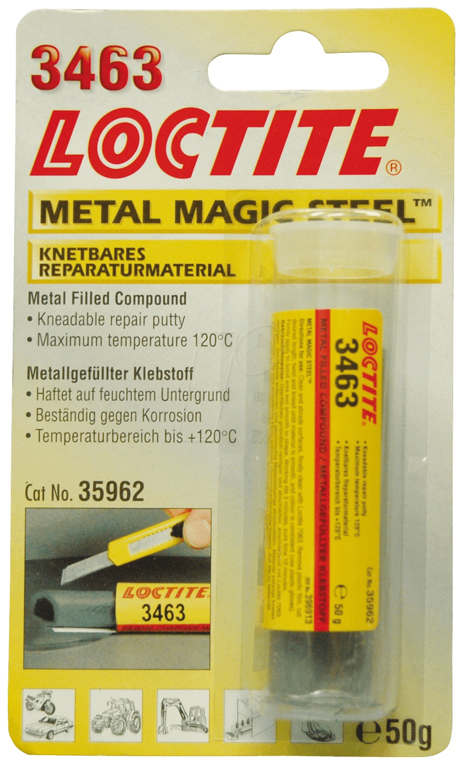 Loctite® EA 3463 Metal Magic Steel 50 g knetbares Reparaturmaterial - bei HUG Technik ☆