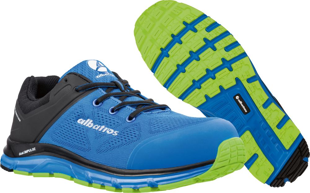 albatros® Sicherheitshalbschuh LIFT BLUE IMPULSE LOW 646610, S1P ESD HRO SRA, blau/schwarz - bei HUG Technik ✭