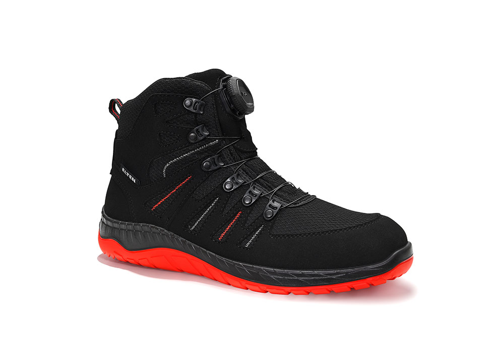 ELTEN® Sicherheitsstiefel MADDOX BOA® black-red Mid ESD S3, 769151 - bei HUG Technik ✭