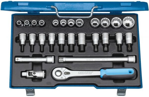 GEDORE Steckschlüssel-Garnitur 1/2 Zoll 27-teilig D19 IMU-10 - erhältlich bei ♡ HUG Technik ✓
