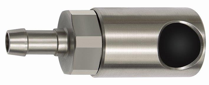 Druckknopf-Sicherheitskupplung NW 11, ISO 6150 C, Edelstahl, Tülle LW 10 - bei HUG Technik ✭