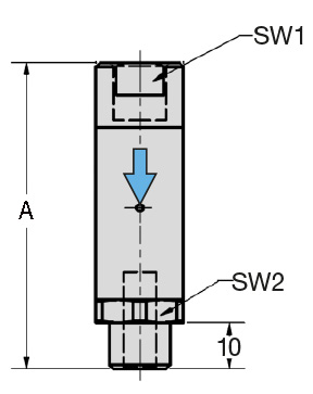 Inline-Druckregler, IG/AG, mit Sekundärentlüftung, G 1/4, 7 bar - erhältlich bei ❣ HUG Technik ✓