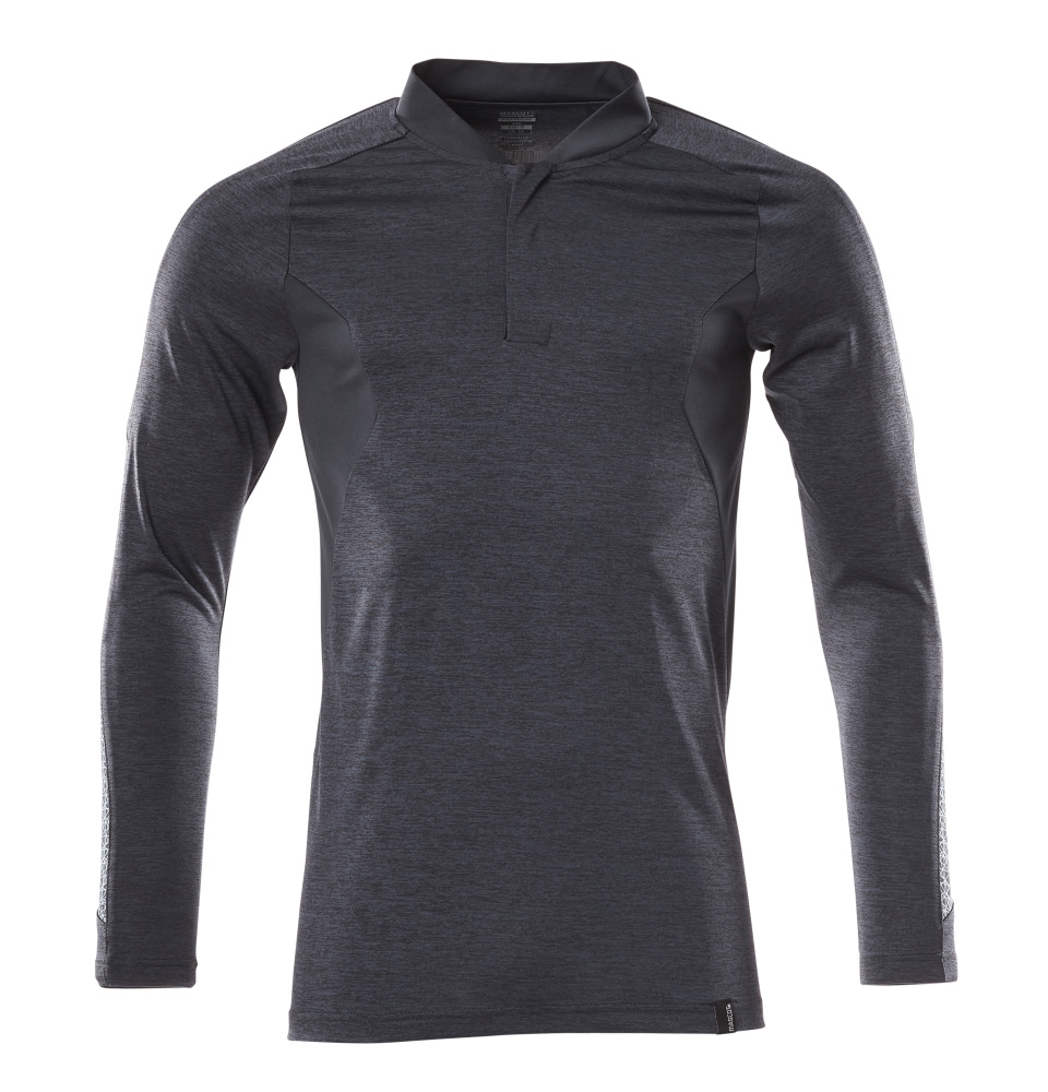 MASCOT® ACCELERATE Polo-Shirt, Langarm  Gr. 2XL/ONE, schwarzblau meliert - kommt direkt von HUG Technik 😊