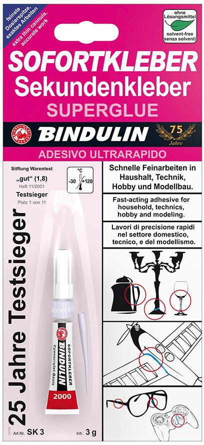 Bindulin Sofortkleber 3g SK3 Bindulin Sofortkleber 3g SK3
