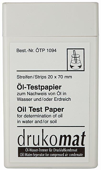 Öl-Testpapier (100 Streifen), für Öl-Wasser- Trenner »drukosep« - kommt direkt von HUG Technik 😊