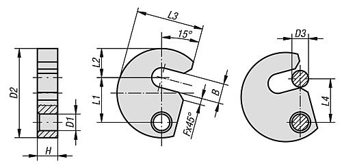 Zeichnung Schwenkscheibe - K0703.10 - erhältlich bei ♡ HUG Technik ✓