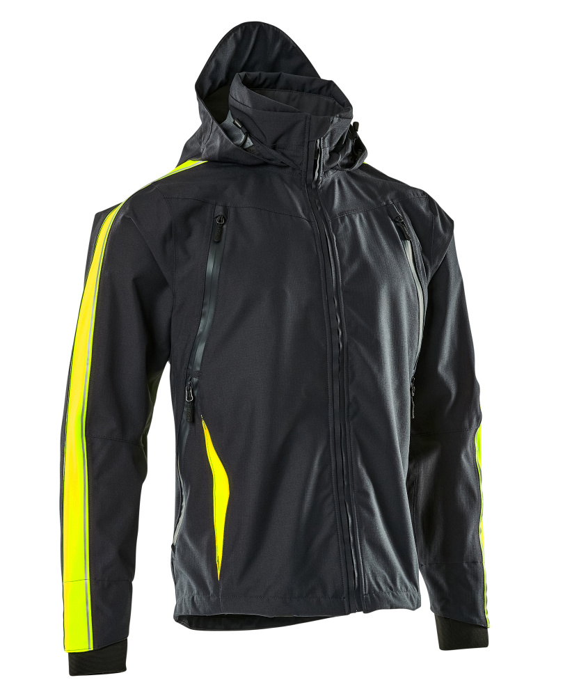 MASCOT® HARDWEAR Hard Shell Jacke »Gandia« Gr. 2XL, schwarz/hi-vis gelb - erhältlich bei ♡ HUG Technik ✓