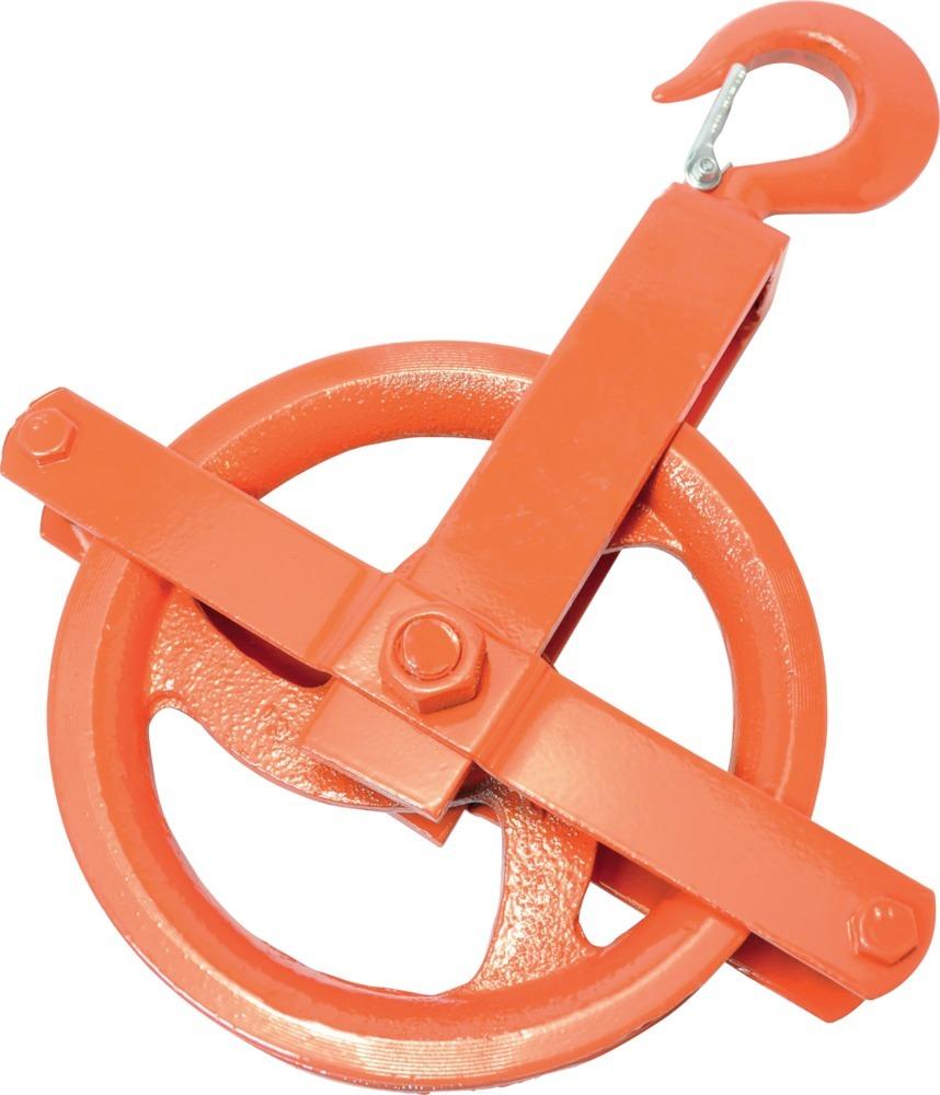 PÖSAMO Flaschenzug-Rolle für Seile bis Ø 25,0mm Stahl, rot lackiert - direkt von HUG Technik ✓