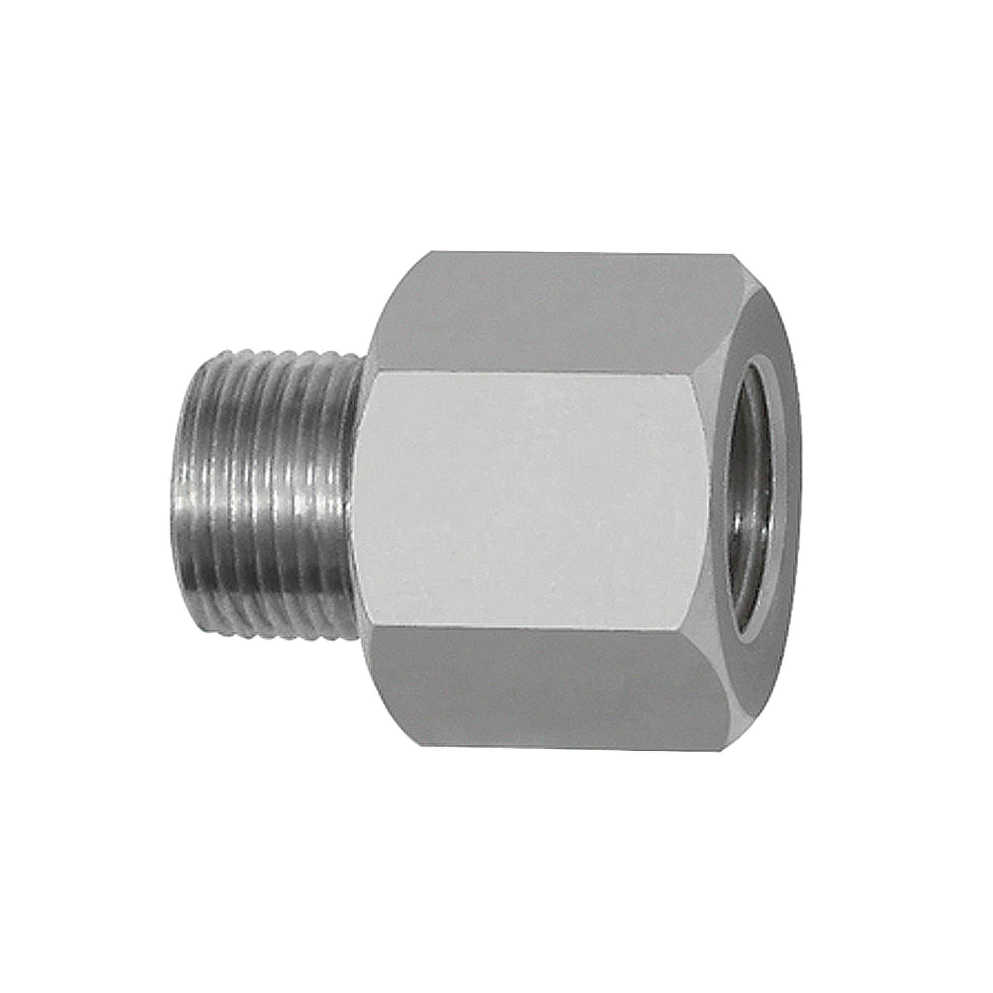 Gewindeadapter Aluminium, AG 1/2 - 27 UNS, IG G 1/4, SW 17 - bei HUG Technik ✓ ✌