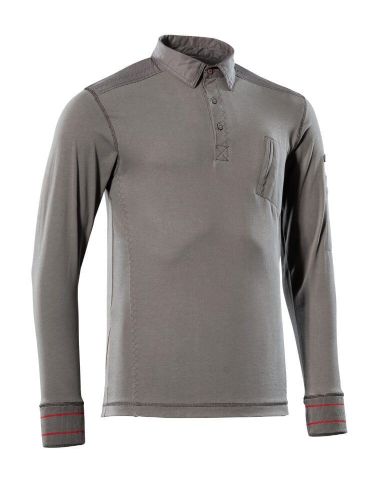 MASCOT® FRONTLINE Polo-Sweatshirt »Ios« Gr. 2XL, hellanthrazit - kommt direkt von HUG Technik 😊