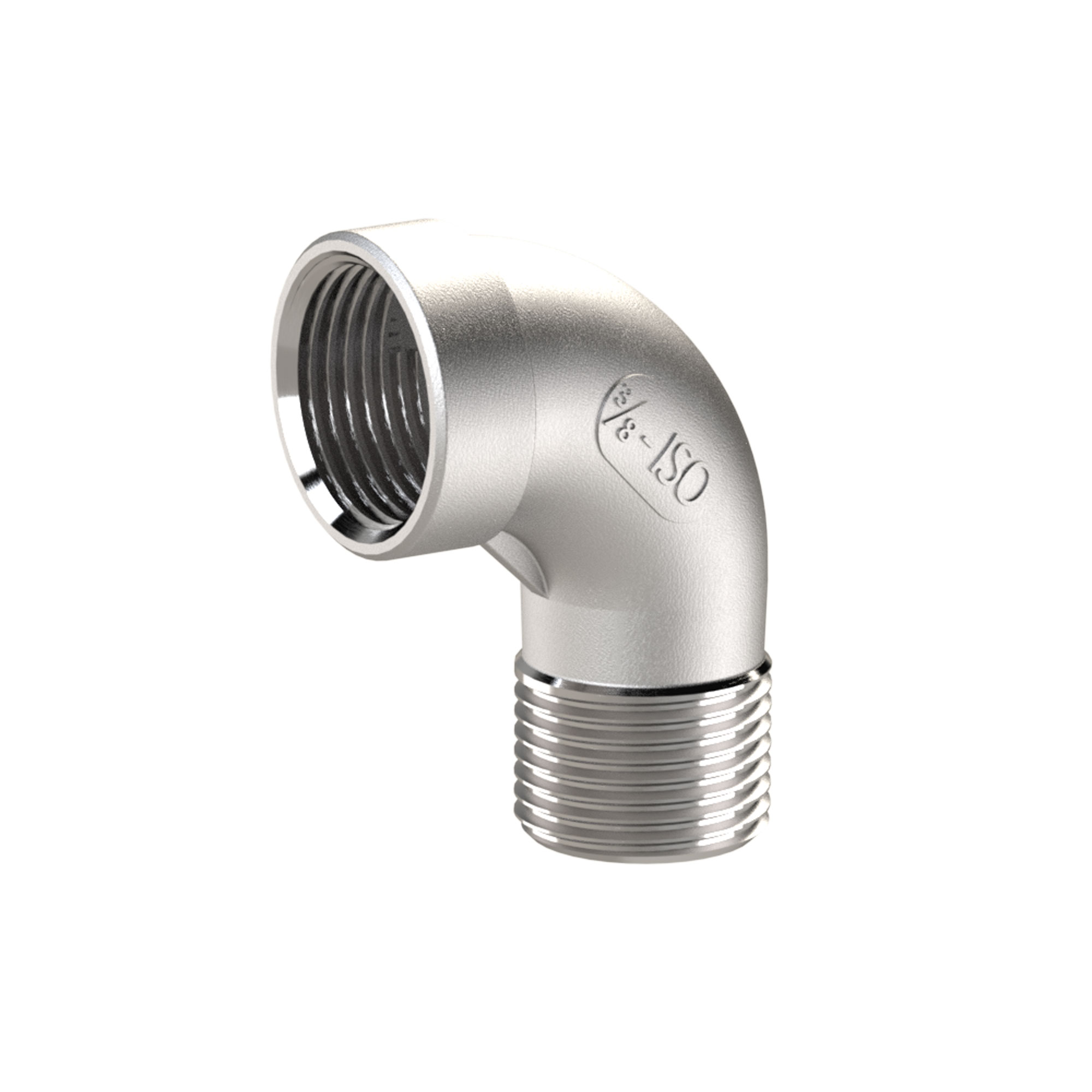 Winkelstück 90°, IG/AG Rp 1, R 1, Edelstahl 1.4408 - direkt von HUG Technik ✓