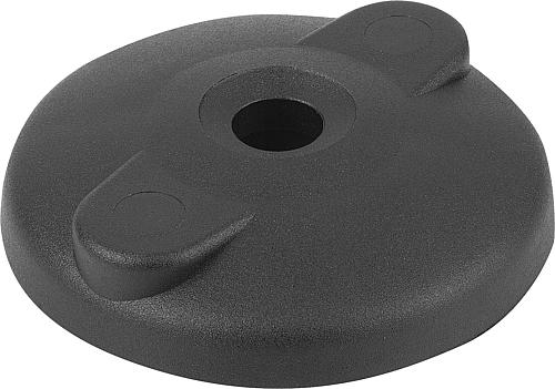 Teller, Form:C Thermoplast, schwarz - K0423.3080 - direkt von HUG Technik ✓