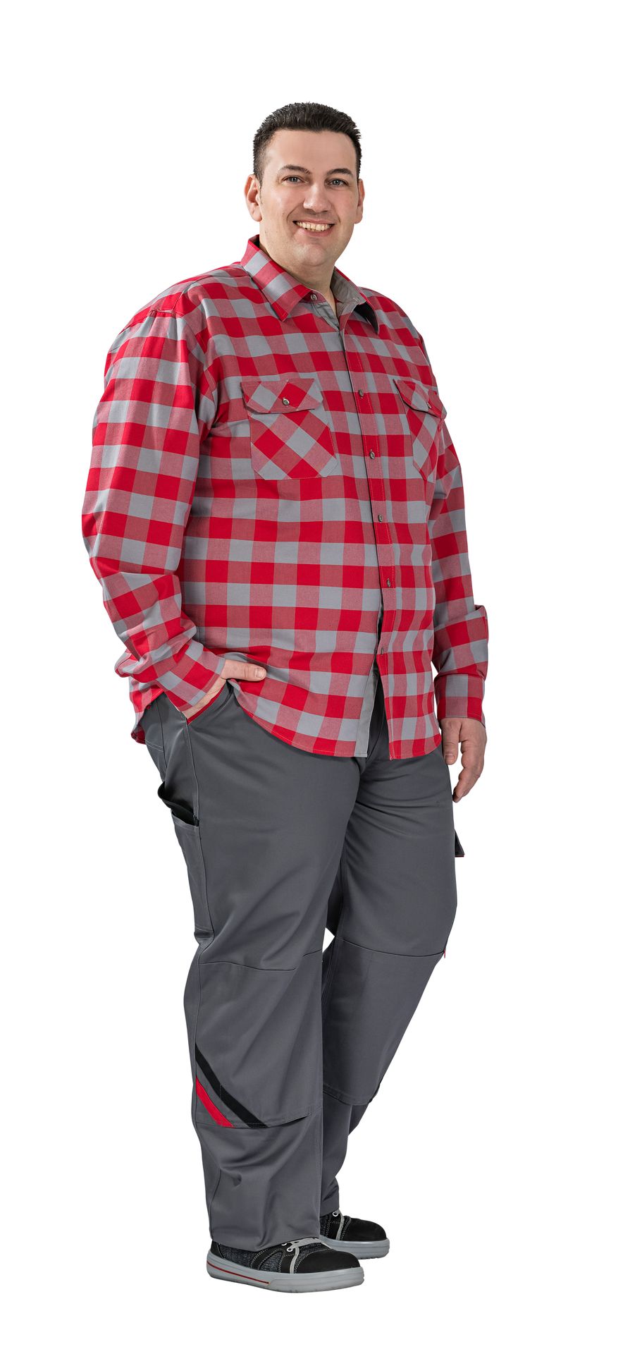 PLANAM Bundhose Highline, schiefer-schwarz-rot - erhältlich bei ✭ HUG Technik ✓
