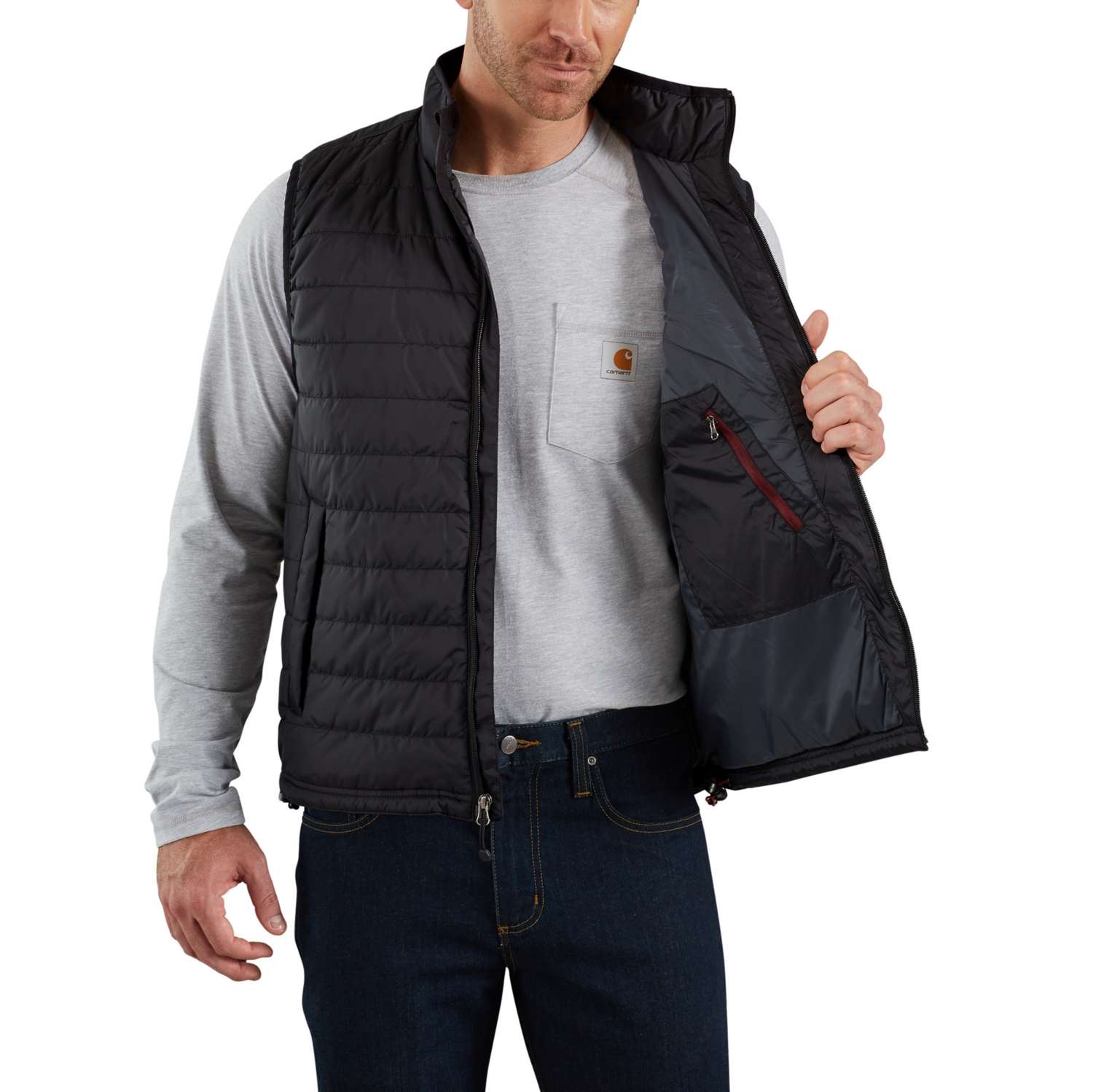 carhartt® Herren Weste GILLIAM VEST black Flach  - erhältlich bei ♡ HUG Technik ✓