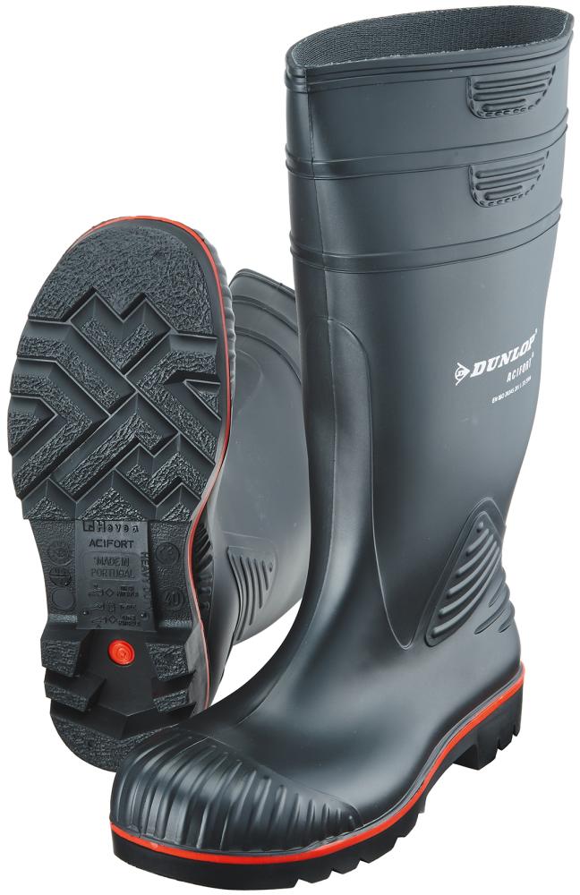 Dunlop®-Sicherheits-Gummistiefel »Acifort«, S5, schwarz - bei HUG Technik ✓
