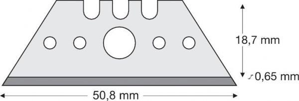 LUTZ BLADES® Trapezklinge 50,8x18,7x0,65mm Pack mit 10 Stück - direkt von HUG Technik ✓