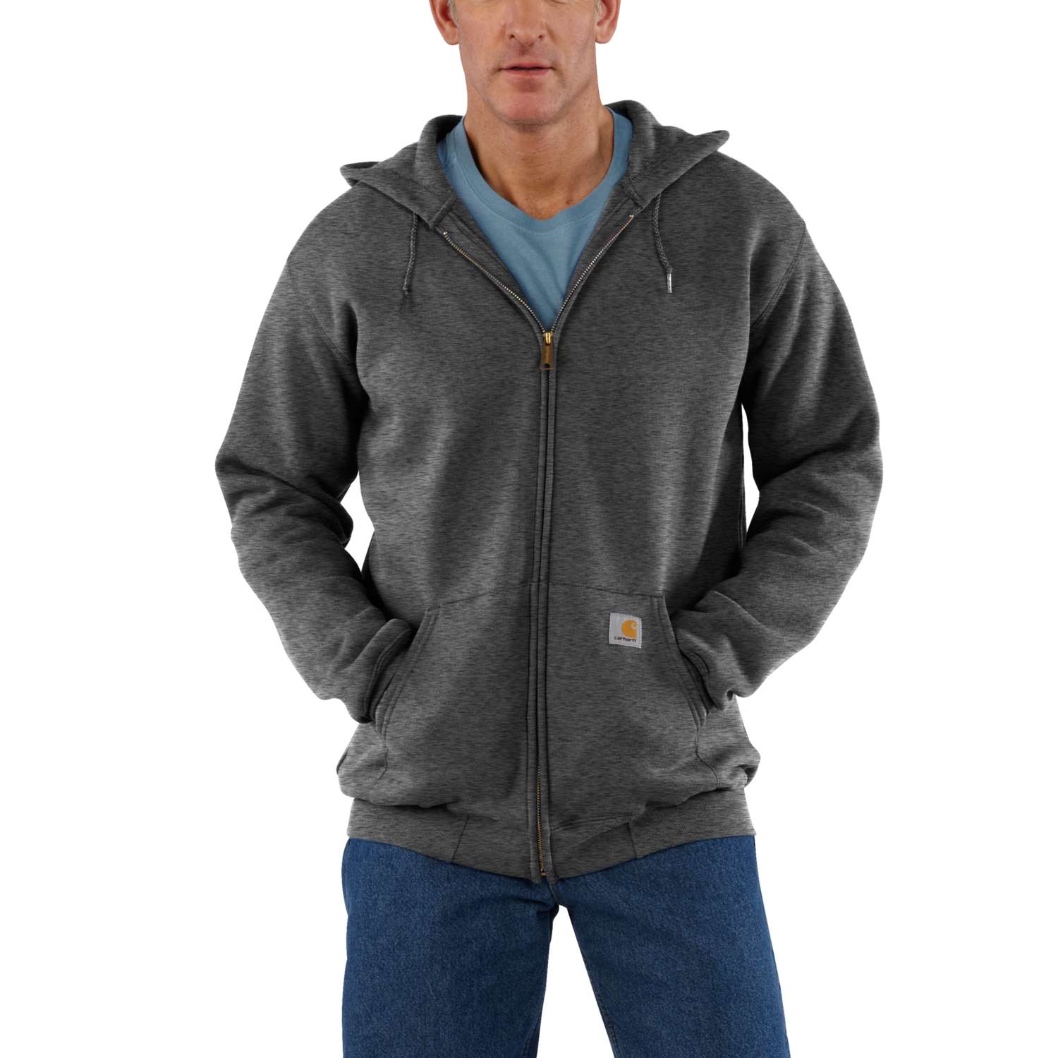 carhartt® Herren Kapuzensweater ZIP HOODED SWEATSHIRT carbon heather - erhältlich bei ✭ HUG Technik ✓