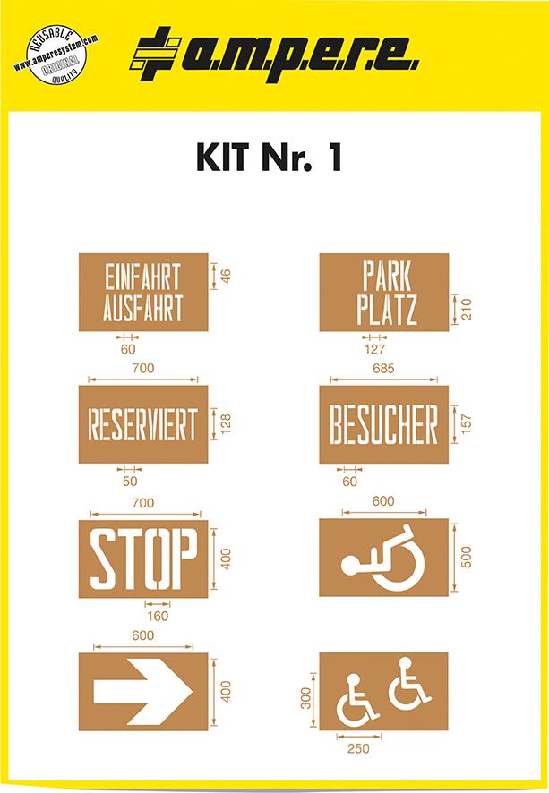 A.M.P.E.R.E Schablonenset Nr. 1 - direkt von HUG Technik ✓