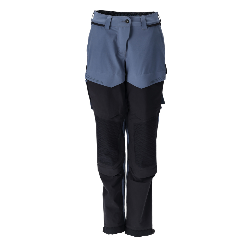 MASCOT® CUSTOMIZED Hose mit Knietaschen  Gr. 76/C34, steinblau/schwarzblau - gibt’s bei ☆ HUG Technik ✓