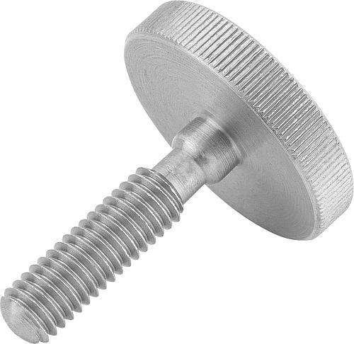 Rändelschraube niedrige Form M03X10, L=8, D1=12H=4,5, Stahl - K1163.03X10 - bei HUG Technik ✭
