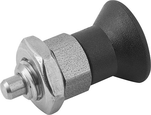 Arretierbolzen kurze Ausführung Gr.0 M08, Form: B Edelstahl, D=4 - K0748.12004080 - direkt von HUG Technik ✓