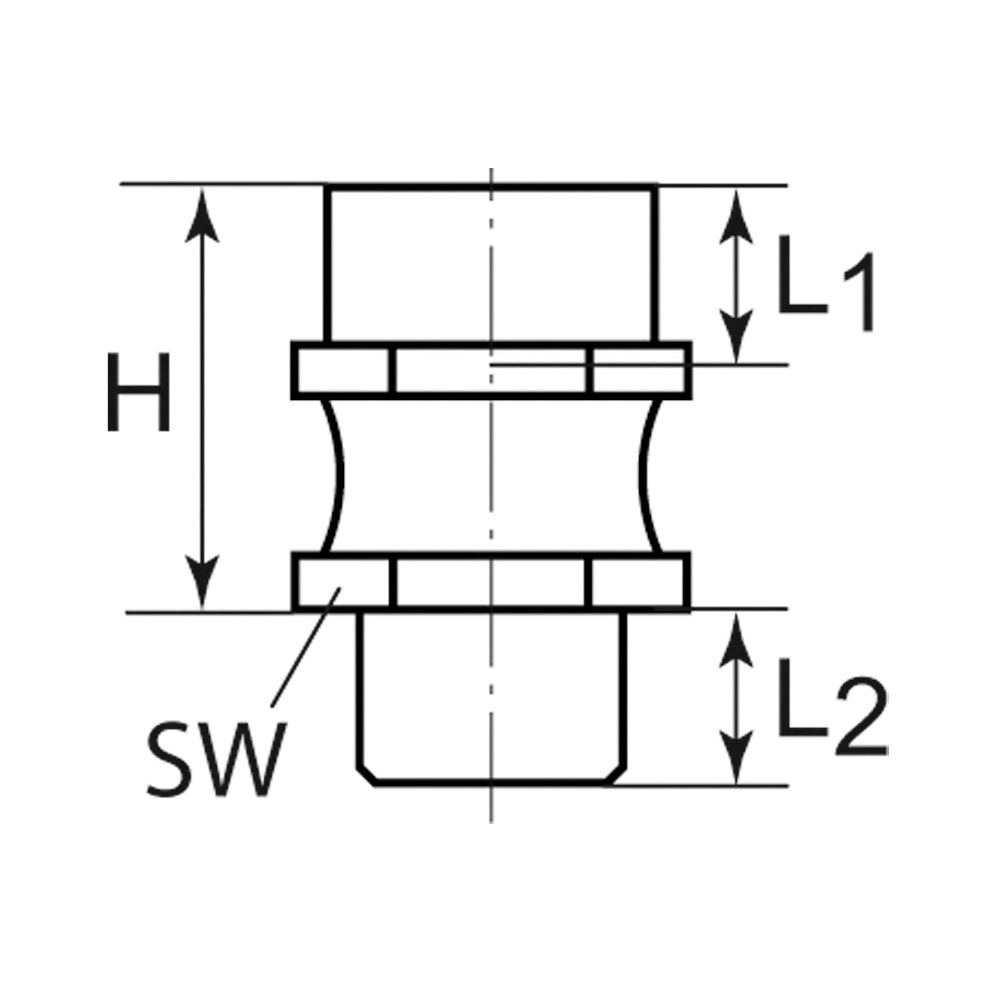 Gelenkige Saugplattenaufhängung »flexolink«, G 1/4 IG, G 1/4 AG - bekommst Du bei ★ HUG Technik ✓