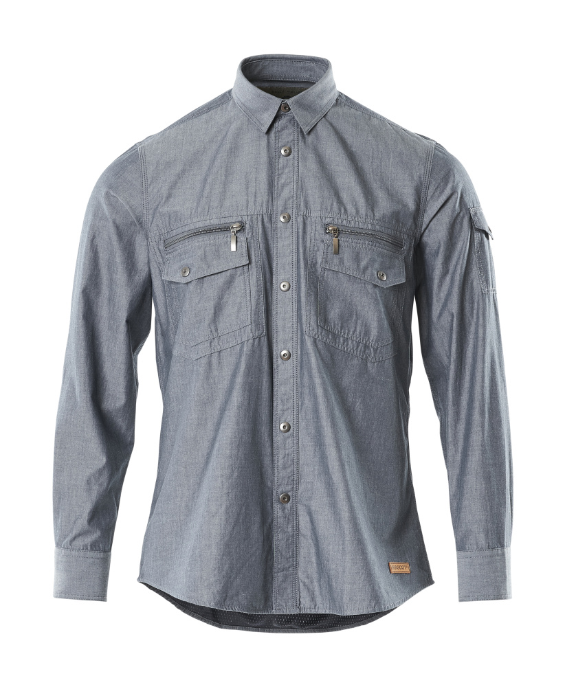MASCOT® CROSSOVER Hemd »Norwood« Gr. 2XL, gewaschener dunkelblauer denim - kommt direkt von HUG Technik 😊