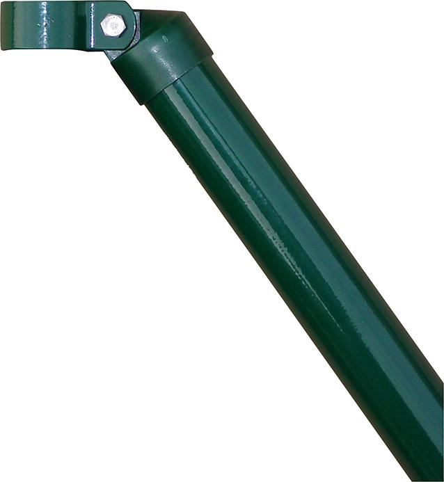 Strebe mit 40er Schelle 34x2000 mm, grün verzinkt, pulverbeschichtet - bei HUG Technik ✭