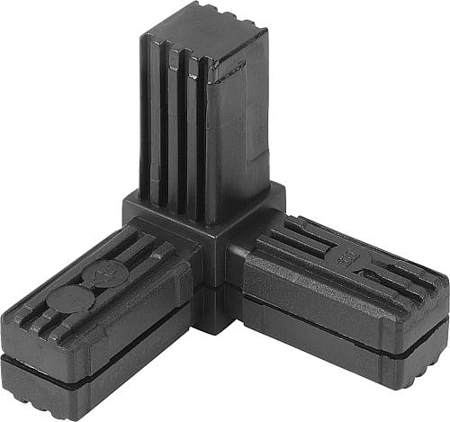 Steckverbinder Winkel mit Abgang Polyamid, Komp:Stahl - K0619.1201512 - gibt’s bei HUG Technik ✓