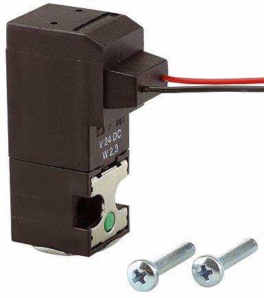 3/2-Wege-Mini-Magnetventil direktgesteuert, NW 1,5 mm, NC, 12 VDC, Kabel - bei HUG Technik ♡