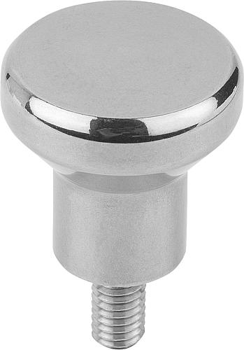 Pilzknopf Hygienic Usit® M04X8 D1=20 Edelstahl 1.4404, poliert, hoher Bund - K1309.2004X8 - direkt bei HUG Technik ✓