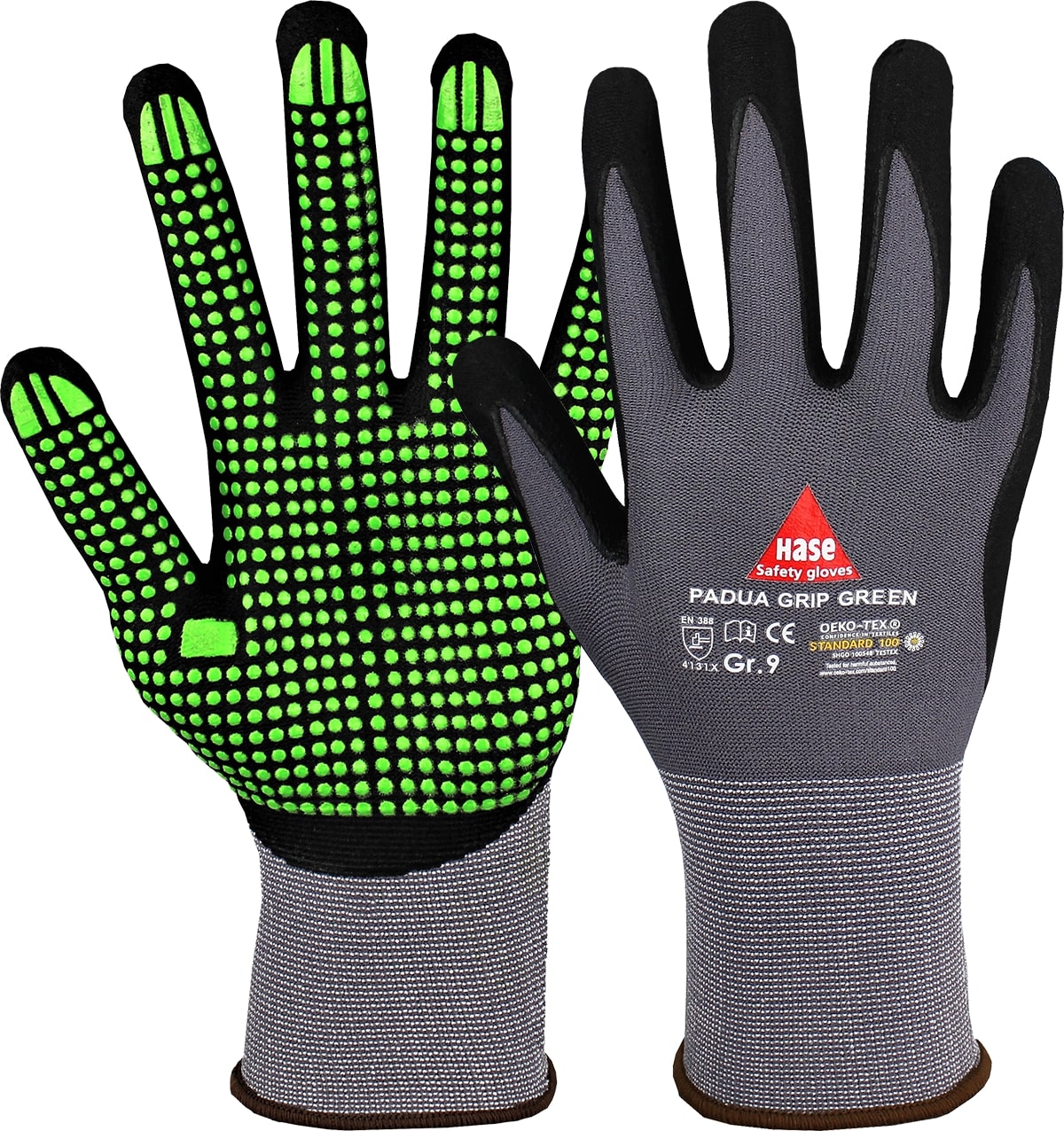PADUA GRIP, PADUA GRIP GREEN, Montagehandschuh aus Nylon/Nitrilschaum - gibt’s bei ☆ HUG Technik ✓