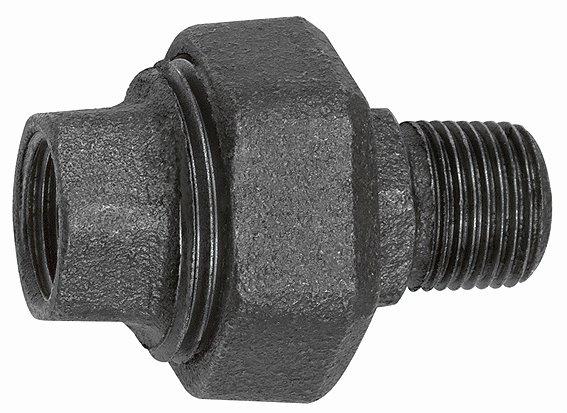 Verschraubung 331, flachdichtend, R 2, Rp 2, Temperguss schwarz - bekommst Du bei ★ HUG Technik ✓