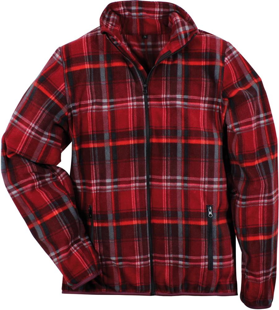Fleece-Hemdjacke »Dolomit«, rot-kariert - bekommst Du bei ★ HUG Technik ✓