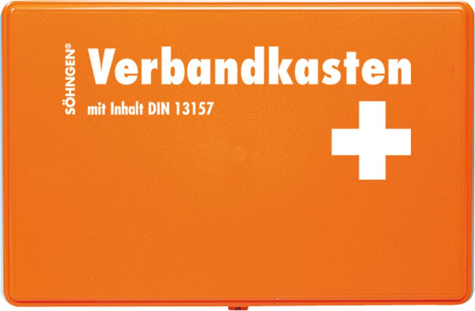 SÖHNGEN® Verbandkasten KIEL, orange, DIN 13157 - direkt von HUG Technik ✓