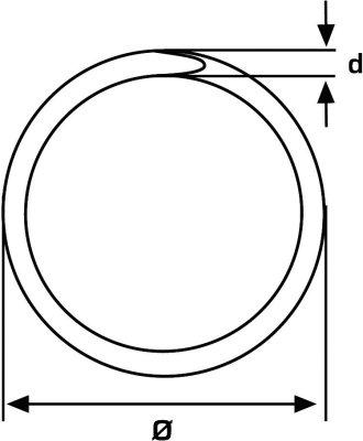 PÖSAMO Schlüssel-Ring Ø 20,0mm gehärtet, vernickelt, Packung mit 100 Stück - bei HUG Technik ✓