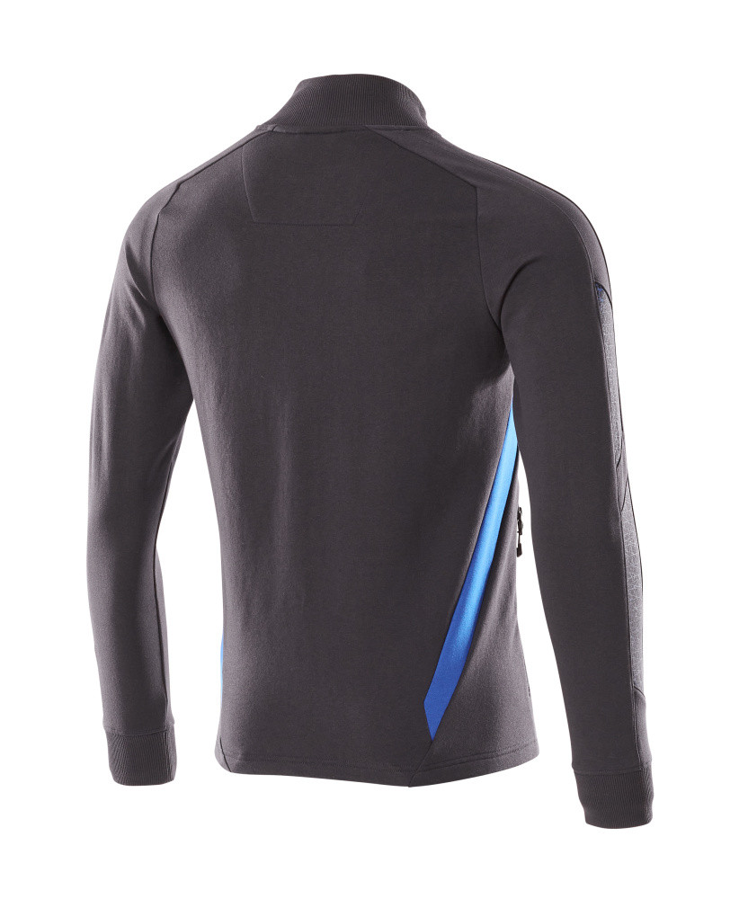 MASCOT® ACCELERATE Sweatshirt mit Reißverschluss  Gr. 2XL/ONE, schwarzblau/azurblau - kommt direkt von HUG Technik 😊