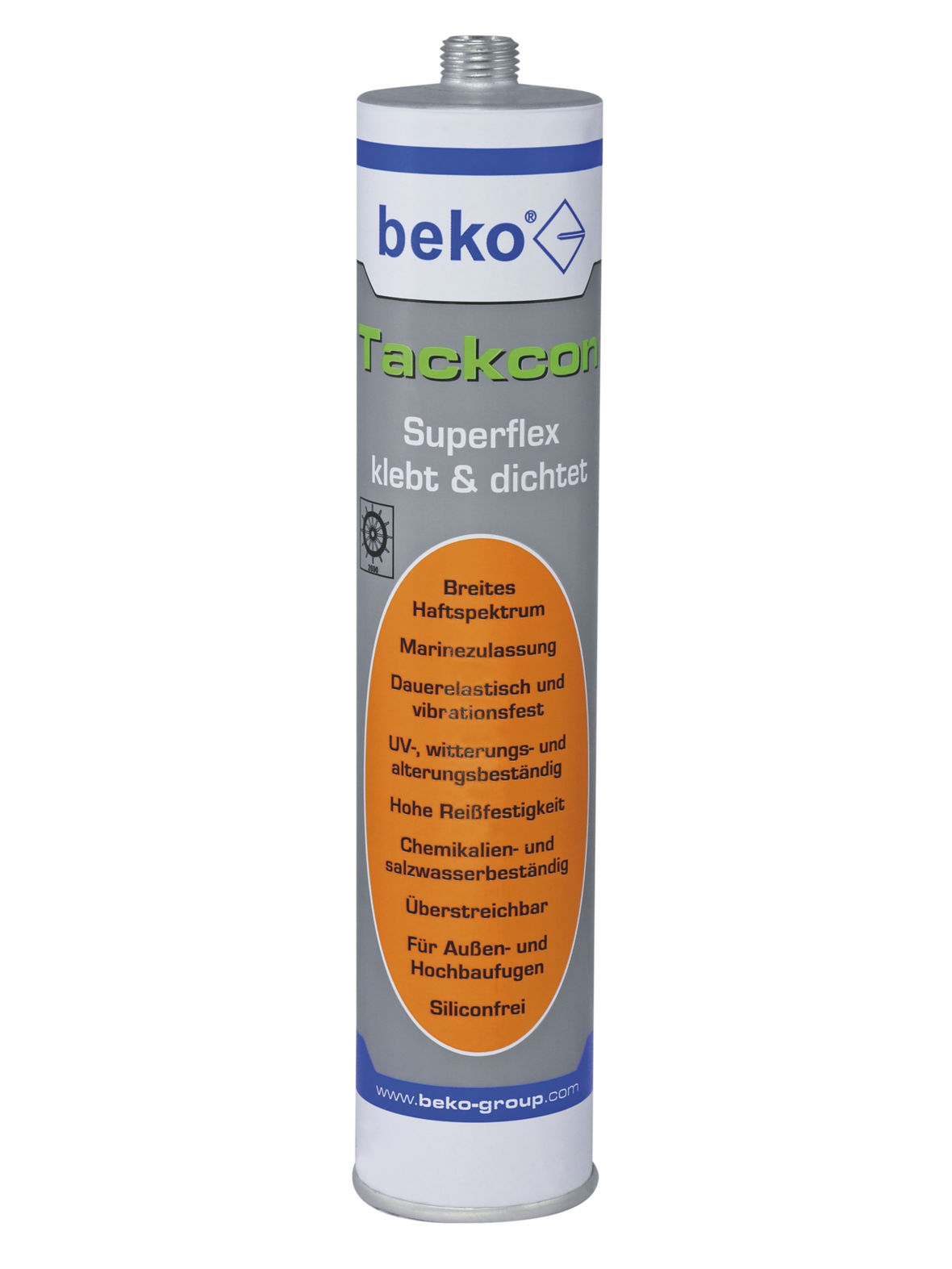 beko Tackcon Shore 45 Kleb- und Dichtstoff grau 310 ml Kartusche