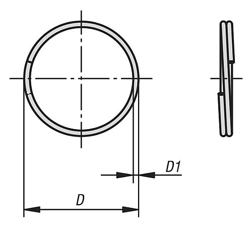 Schlüsselring D=15 Edelstahl - K0367.15 - direkt von HUG Technik ✓