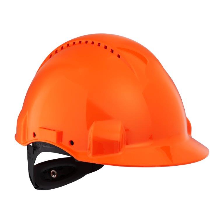 3M™ G3000 Schutzhelm Uvicator, G30NUO orange, belüftet, mit Schweissband - bei HUG Technik ✓