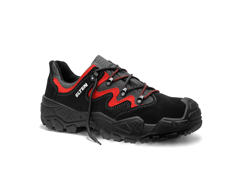 ELTEN® Sicherheitshalbschuh MICK black-red Low ESD S2